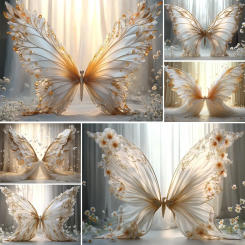 Angel Wings Photography Background Beautiful Butterfly Wing Room Decoration Newborn Pregnant Woman Portrait Photo Studio Props