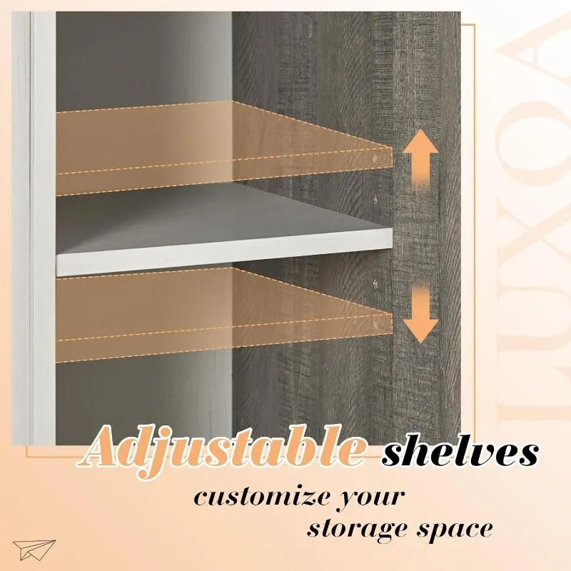 Description Picture 5 of item75” Fireplace TV stand with 60” Electric Fireplace, Chunky Entertainment Center with Wood Grain, Color Clash Entertainment Stand