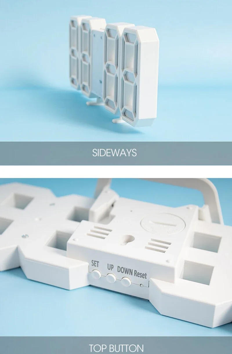 Description Picture 2 of itemPurchase Products Clock 3D LED Digital Alarm Clock Wall Clock Time/date/temperature For Home/kitchen/office Clocks Decor Garden