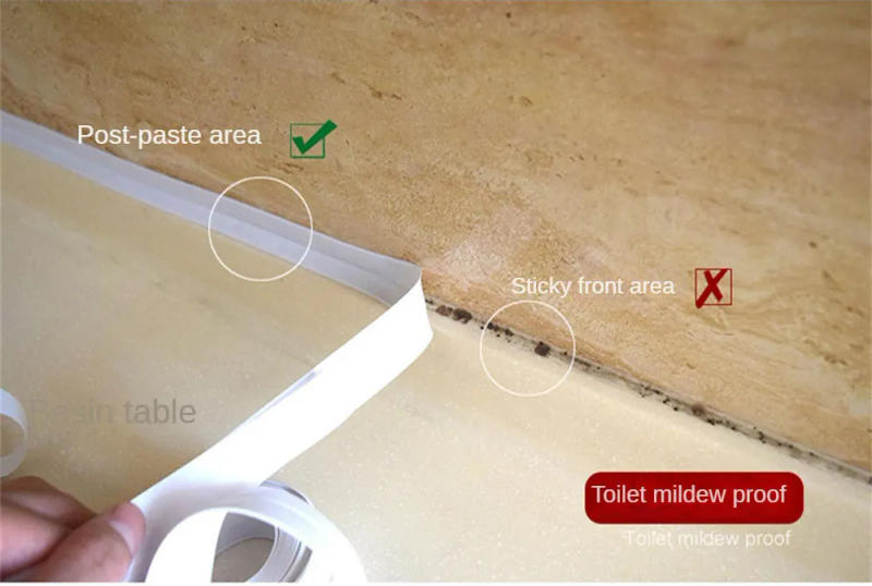 Description Picture 4 of itemPVC Waterproof Wall Sticker Self-adhesive Sink Stove Crack Strip Kitchen Bathroom Bathtub Corner Sealant Strip New Style