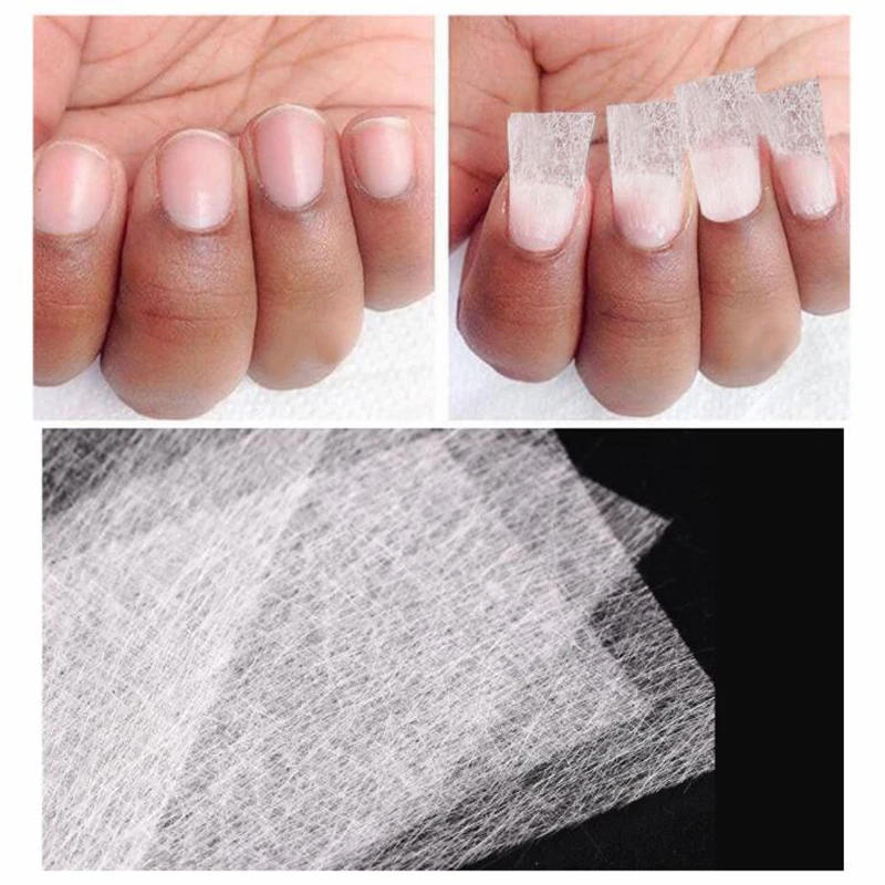 Description Picture 4 of item10/20pcs Fiberglass For Nail Extension Non-woven Silks Nail Form Wrap Building UV Gel Acrylic Tips DIY Manicure Set Accessories