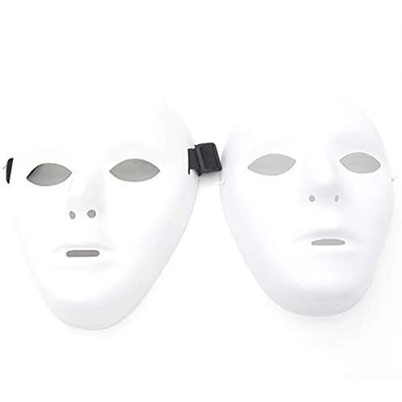 Description Picture 4 of item1pcs Creative Female Scary White Blank Full Face Masks Fashion Halloween DIY Scary Mask Male Festive Party Decoration Masks