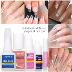 False Nail Glue Fast-Dry Adhesive Glue Acrylic False Tips Extension 3D Nail Art Rhinestone Decorations Nail Tips Adhesive Tool