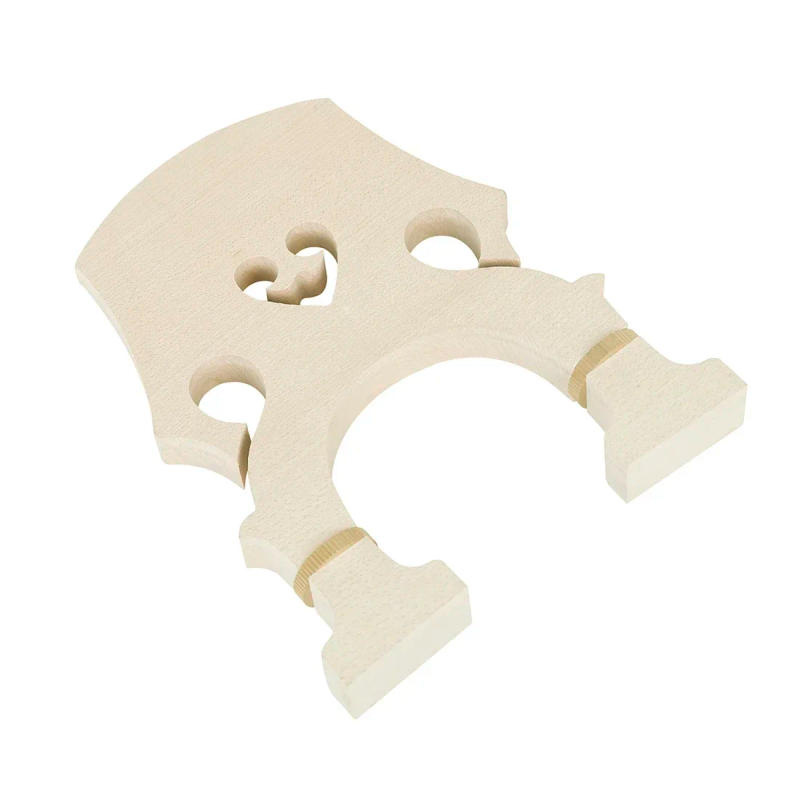 Description Picture 4 of item1Pcs 4/4 3/4 1/2 1/8 Size Maple Wood Double Bass Bridge with Adjustable Brass Screws Contrabass Upright Bass Parts & Accessories