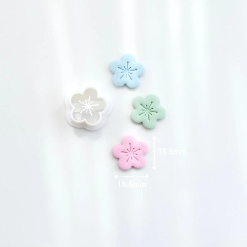 Description Picture 4 of itemFlower Core Flower Polymer Clay Cutters Sakura Rose Soft Pottery Mold for DIY Earring Pendant Making Jewelry Hand Tools
