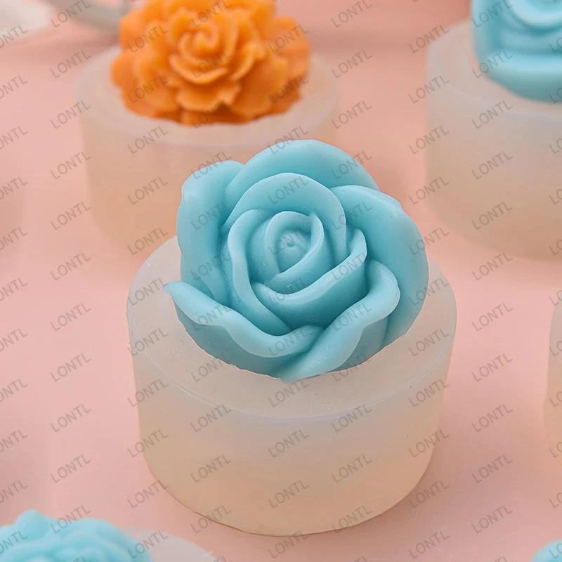 Description Picture 3 of itemNew 3D Flowers Silicone Mold DIY Rose Flower Candle Making Kit Handmade Soap Plaster Chocolate Ice Cake Decorating Baking Tools
