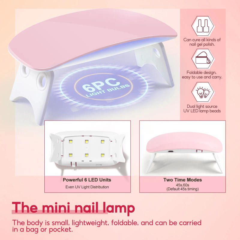 Description Picture 6 of itemCOSCELIA Manicure Set Nail Polish Gel Set with 6W LED Lamp 6 Colors Gel Polish Starter Kit Base Top Coat Manicure Brush Tools