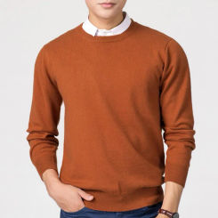Men Sweater Men's V-neck Solid Color Sweater Slim Fit Knitwear Thick Pullover Jumper for Autumn Winter Comfort Long Sleeve Men