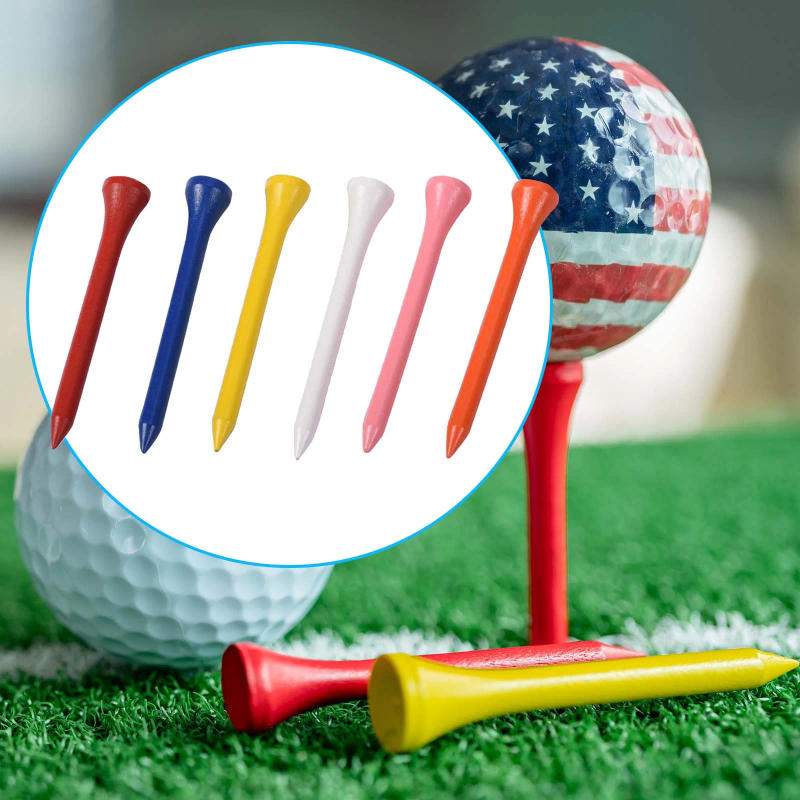 Description Picture 4 of item100pcs Multicolor Wood Golf Tees 42mm54mm70mm 83mm4 Sizes Golf Sport Accessories