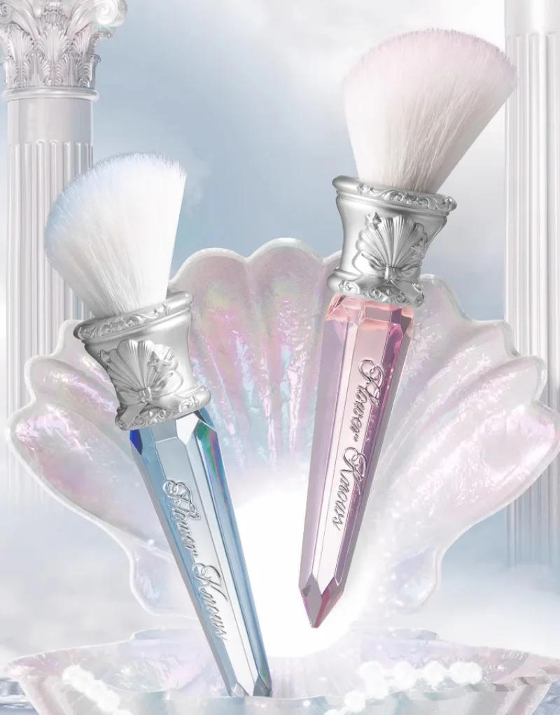 Description Picture 5 of itemFlower Knows Shell Pearl Collection Brush Loose Powder Brushing Wool Uniform Powder Highlighter Brushes Skin friendly