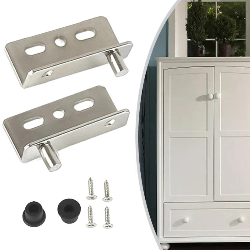 Description Picture 6 of itemIron Right Angle Pivot Hinge Set For Wooden Doors Furniture Cabinets Installation With Screws Plastic Covers Hardware