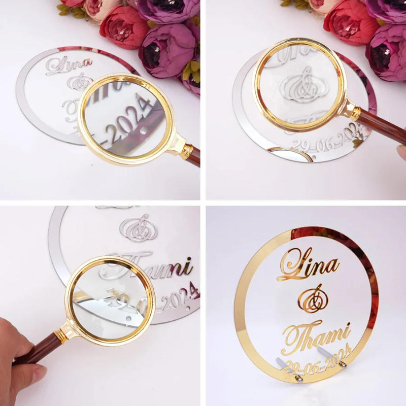 Description Picture 3 of itemDifferent Style Acrylic Table Standing Custom Wedding Personalized Mirror Frame Acrylic Word Sign Party Decor With Standing Nail