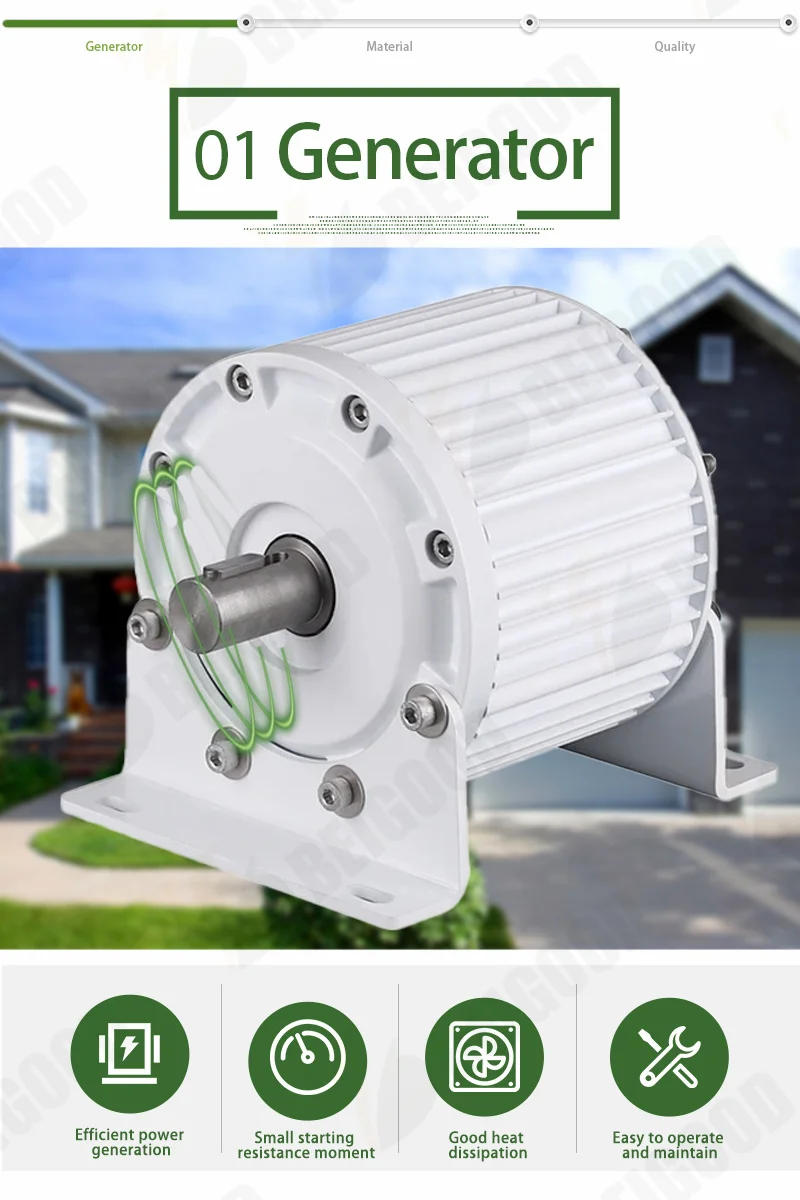 Description Picture 3 of item10KW 20KW 30KW Low RPM Big Wind Turbine Generator 48V 96V 120V 220V Free Energy Generator Alternative Energy Permanent Magnet