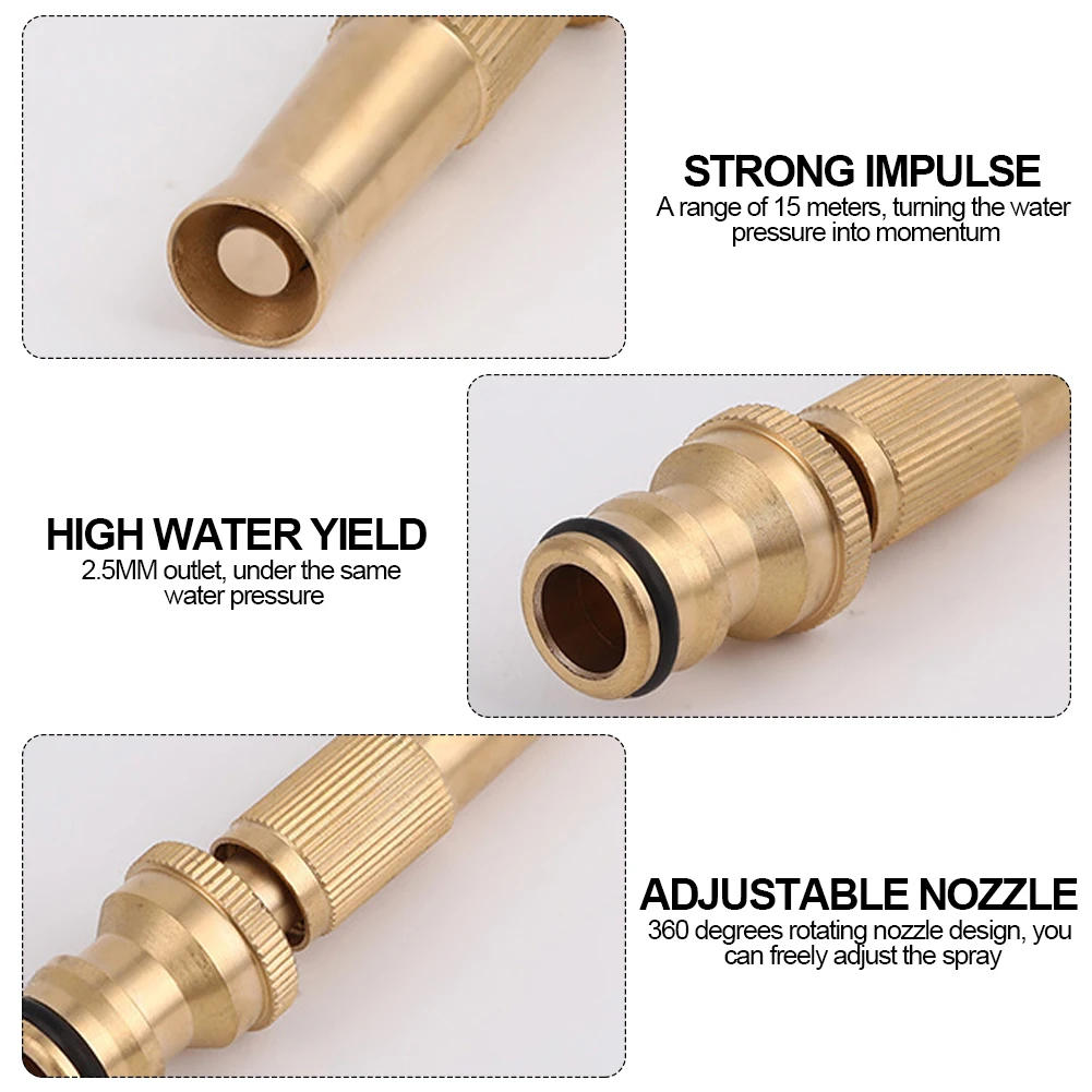 Description Picture 4 of itemCar High Pressure Water Spray Gun Spray Nozzle Washing Machine Nozzle with Quick-connect Connector Brass Lawn Garden Hose Pipe