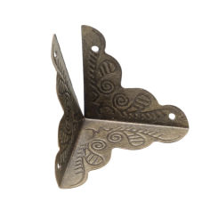 Protector Case Box Corners Brackets Furniture Home Accessories Carved Decor Metal Triangle With Screws 12pcs Brand New