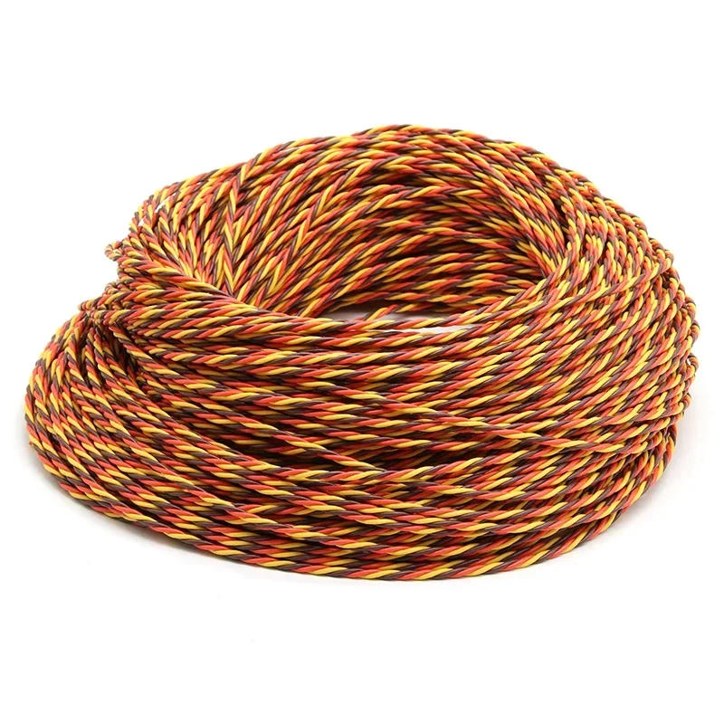 Description Picture 4 of item2/5/10m Twist Servo Extension Cable 22AWG 26awg 30/60 Core RC Airplane Accessories 3 Way JR Futaba Twisted Wire Lead
