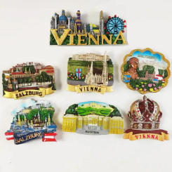 Creative Design Austria Vienna Tourism Scenery Refrigerator Magnet 3D Fridge Magnet Sticker Travel Souvenir Kitchen Decoration
