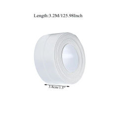 3.2M Self-adhesive Sealing Tape PVC Oil-Proof Kitchen Sink Edge Caulk Tape Waterproof Bathroom Toilet Corner Wall Sticker