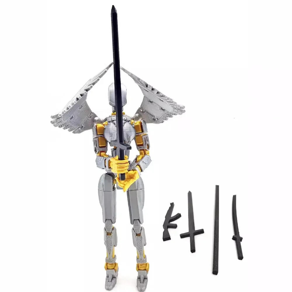 Description Picture 6 of item3D Printed 13cm Dummy Figure Movable Joint Ornament Toys Shapeshift Robot Action DIY Mannequin Decompression Toys for Boy Gifts