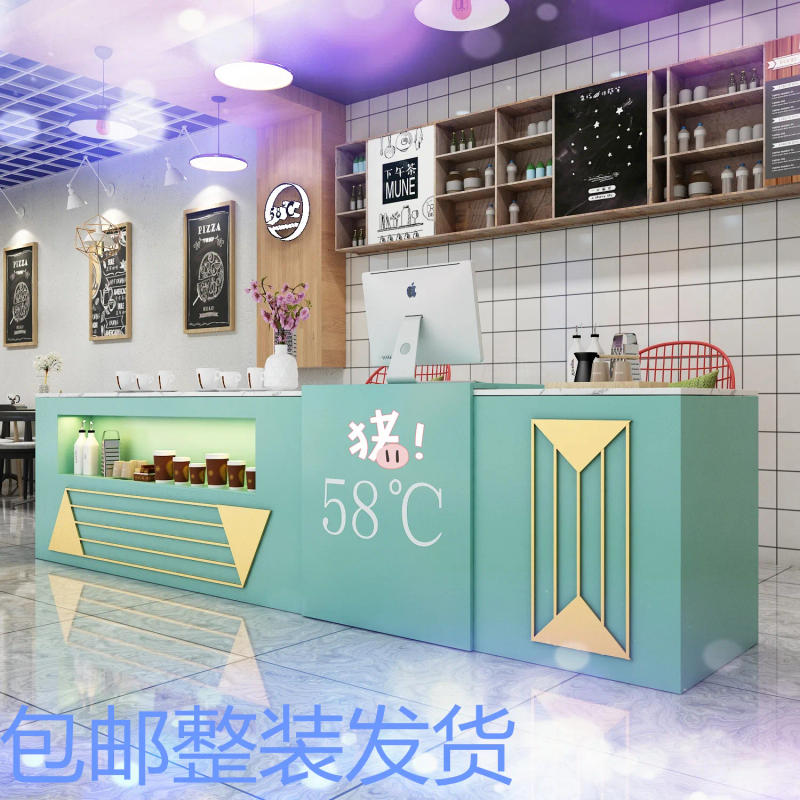 Description Picture 2 of itemBeauty Salon Cashier Company Front Desk Reception Desk Clothing Milk Tea Shop Small Counter Table Simple Modern Bar Counter