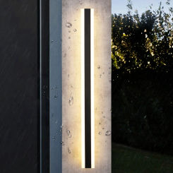 Modern IP65 Waterproof Outdoor Long Strip LED Wall Lamp Villa Courtyard Wall Light Garden Porch Sconce Light Garage Luminaire