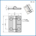 Commercial Random Stop Torque Hinge Damping Hinge Zinc Alloy Flat Stop Loose Leaf Industrial Door Hinge 70 * 54