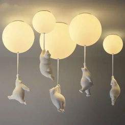 Modern LED Ceiling Lights Warm Cartoon Bear Ceiling lamp for Kids Rooms Bedroom Lamp Children's Room Decor LED Light