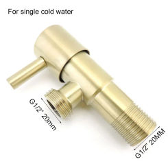 Bathroom Accessories Toilet Triangle Valve Black Hot or Cold Water Angle Valves 304 Stainless Steel Filling Faucets for Heater