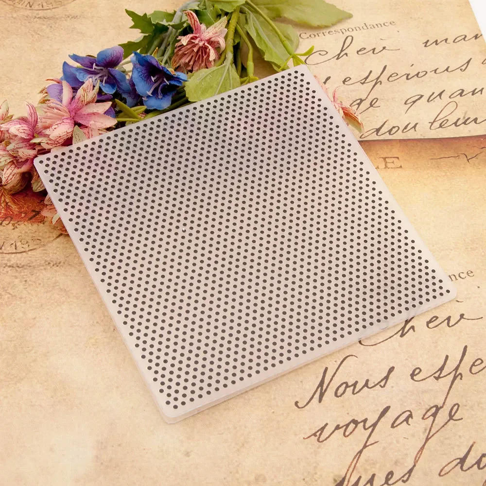 Description Picture 4 of itemDots Spots Pattern Embossing Folder for Card Making, DIY Plastic Scrapbooking Album DIY Craft Template Mold EM309