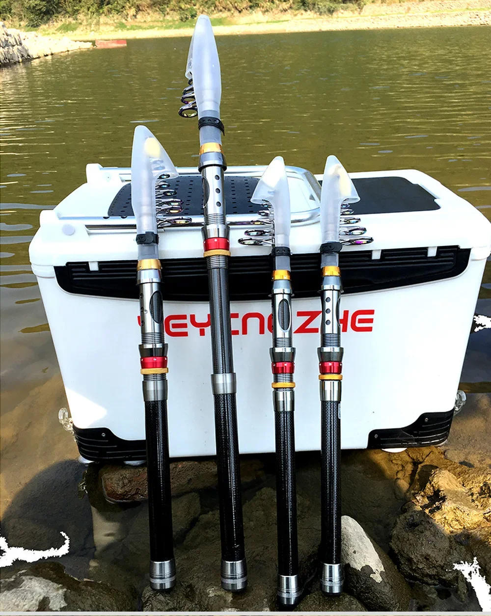 Description Picture 3 of item1.8-3.6m Telescopic Spinning Fishing Rod Reel Combo Carbon Fiber Fishing Pole Spinning Reel With PE Line Kit Max 3-8kg Pesca