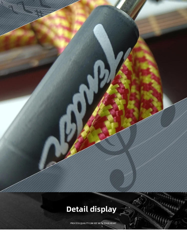 Description Picture 5 of item6/3M Electric Guitar Cable Wire Connection Cable Audio Cable Guitar & Bass String Instrument Accessories Parts Color Random