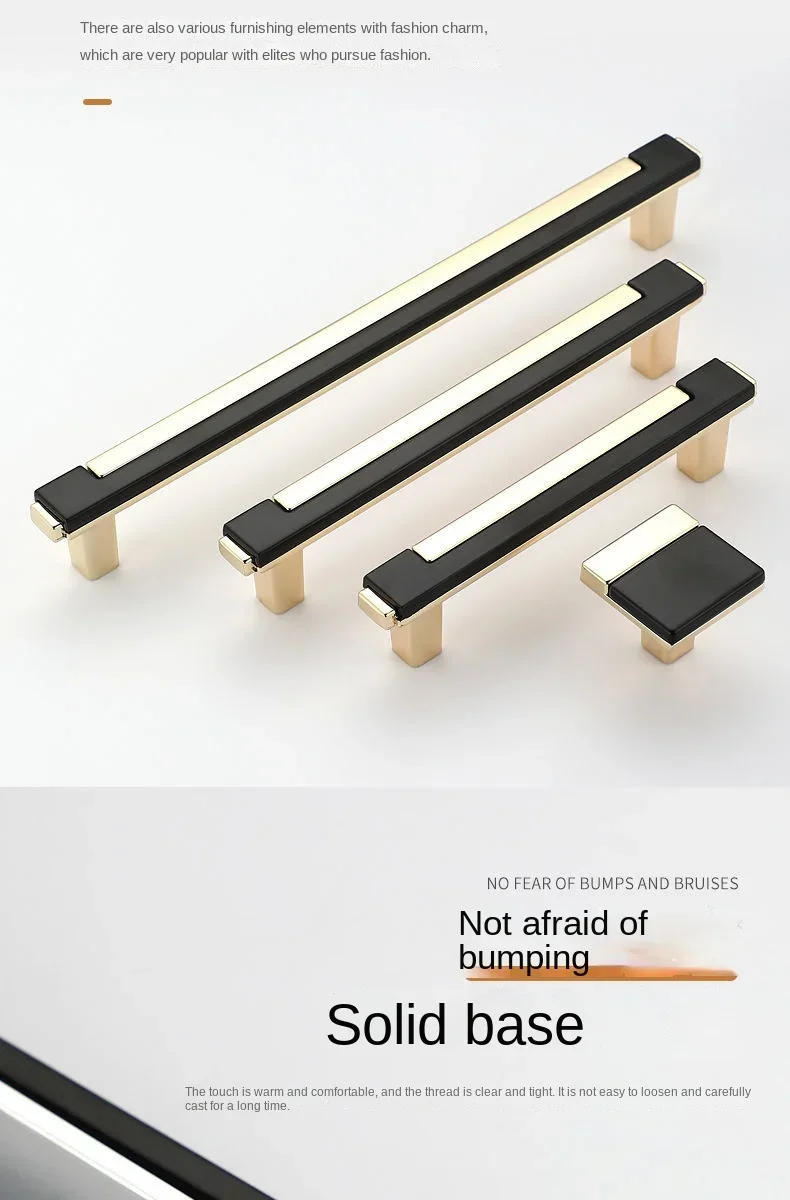 Description Picture 6 of item2 Colors Modern European Style Furniture Handle Wardrobe Cabinet Closet Door Knob Dressing Table and Drawer Pulls Hardware