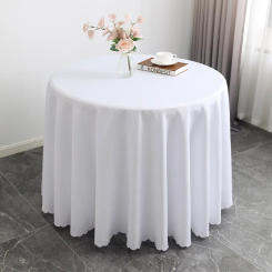 160cm Solid Color Round Tablecloth Large Round Table Conference Table Decor Set Hotel Restaurant Tablecloth Dustproof Cloth