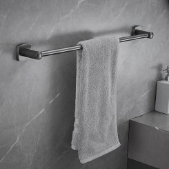 60cm Gray Wall Hanging Towel Holder Brass Bathroom Slipper Rack Towel Hanger Kitchen Storage Rack Bathroom Hardware Set