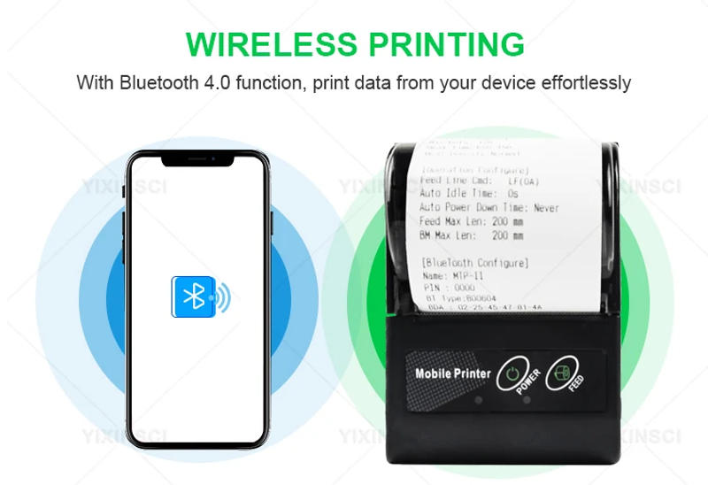 Description Picture 4 of itemMini Portable Printer Thermal Wireless Receipt 58mm Bluetooth Mobile Printer Machine For Small Business Printers For Computers