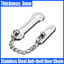 1PCS Stainless Steel Anti-theft Door Chain Security Chain Safety Guard Door Lock Chain Latch Chain Anti-theft Buckle Chain
