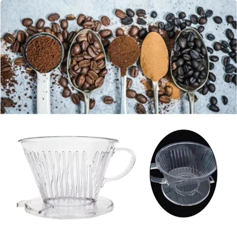 Description Picture 3 of itemReusable Coffee Dripper Resin Coffee Filter for Pour Over Barista Coffee Brewing Coffee Funnel Filter Cup 1-4Cups