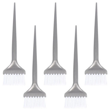 5pcs Hair Coloring Hair Dye Applicator Brush Set for Home and Salon ( Silver )
