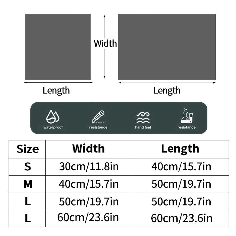 Description Picture 4 of itemWaterproof Washing Machine Mat Cover Solid Color Faux Leather Dust Proof Pad Refrigerator Cabinet Top Dustproof Mats Home Decor