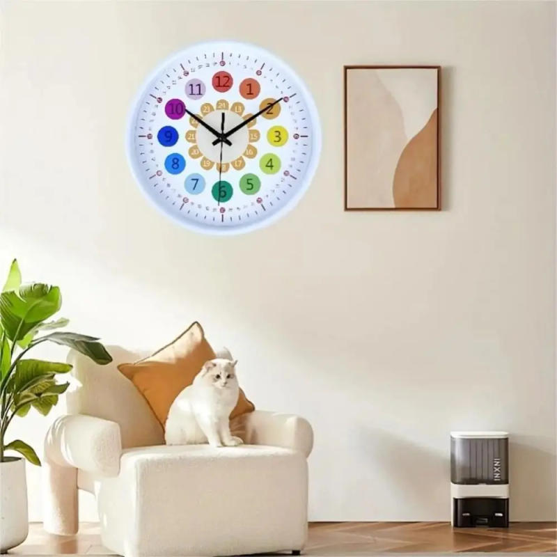 Description Picture 4 of itemSilent Wall Clock For Student,Teaching Clock For Classrooms,Non Ticking Learning Clock,Wall Decor,Educational Tool