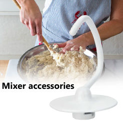 C Type Dough Hook Kitchen Stands Mixer Replacement Parts for K45DH Attachment Beater Spare Part for Home Kitchen
