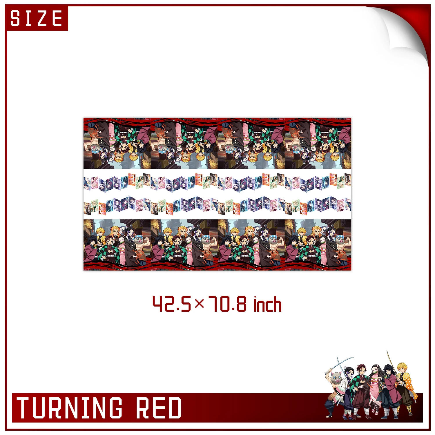 Description Picture 6 of itemDemon Slayer Birthday Party Decoration Balloon Banner Cake Topper Demon Slayer Tableware Party Supplies Baby Shower