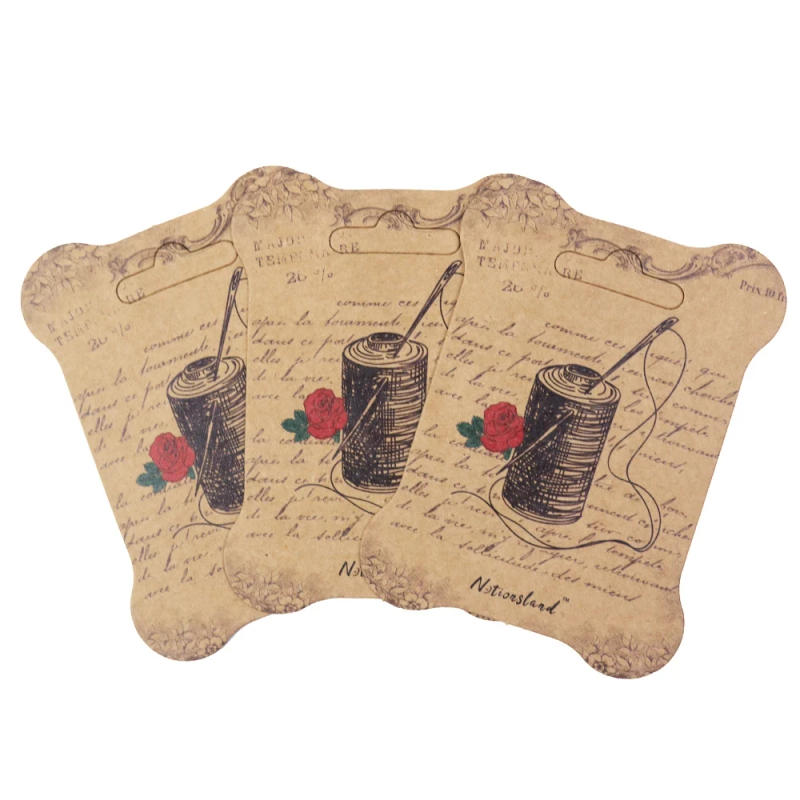 Description Picture 5 of itemPaper Bundled Spool Printed Pattern Sewing DIY Material Handmade Needle Thread Paper Card Winding Board