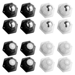 4pcs Caster Wheels Self Adhesive Moving Roller Kit 360 Degree Rotation Universal for Trash Can Storage Box Small Furniture