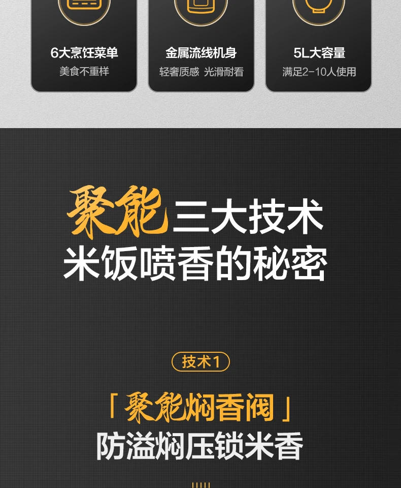 Description Picture 4 of itemMidea Rice Cooker Household 3L 4L 5L Large-capacity Intelligent Multifunctional Rice Cooker for 4-6 People Rice Cooker 220V