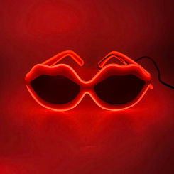 Retro Glowing Red Lips Glasses Bachelorette Party Supplies LED Glasses For Girl Women Glasses Bridal Shower Decor Props