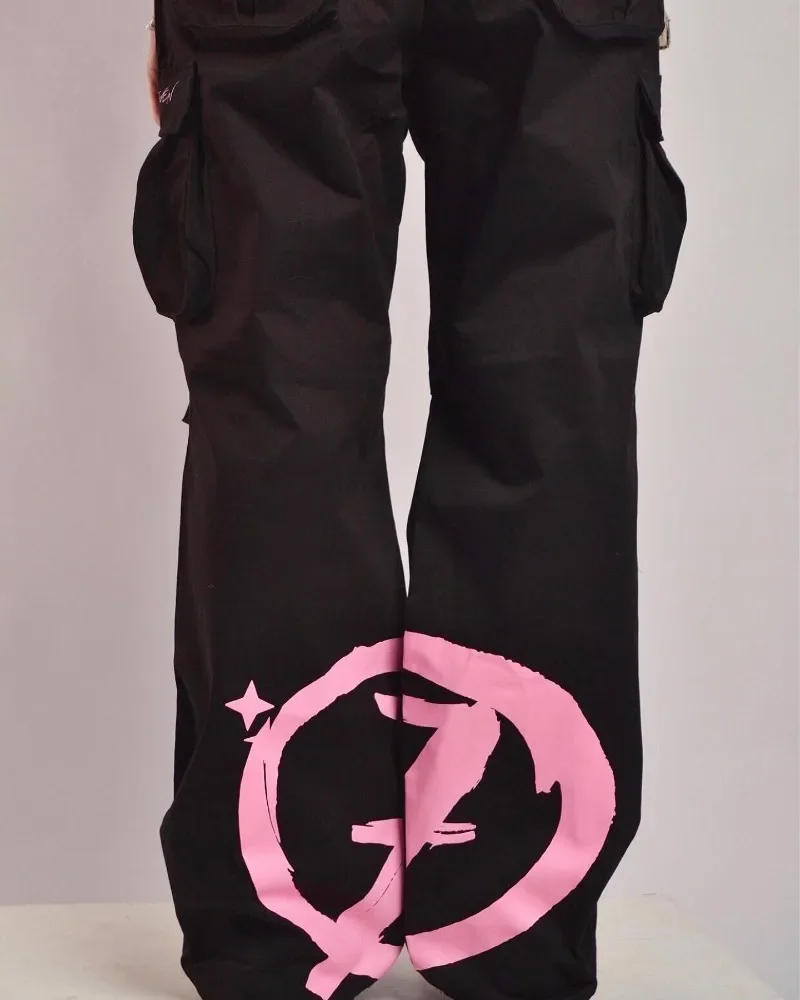 Description Picture 4 of itemY2K Cargo Pant baggy Harajuku Casual Baggy Streetwear 2000s Hip Hop Sport Gym Men Pantalones Sweatpants Aesthetic Low Rise Pant