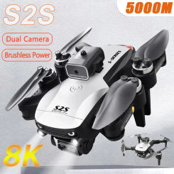 New S2S Drone 8K Professional HD Dual Camera Brushless Obstacle Avoidance Aerial Photography Foldable Quadcopter Toys Gifts