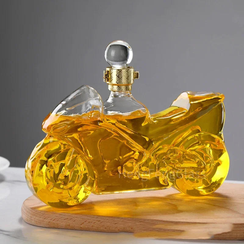 Description Picture 5 of itemvintage motorcycle shaped whiskey decanter 750ML  Glass Alcohol Bottle Unique Liquor Bar and Party Decorations for Liquor