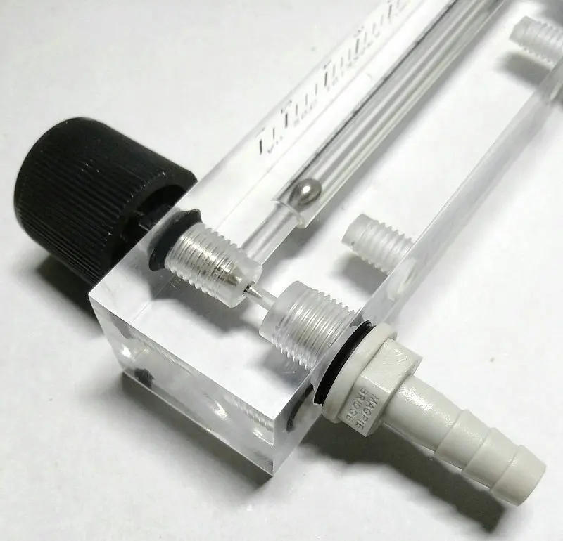 Description Picture 3 of item6mm Hose Barb 0-20 LPM LZM-6T Panel Air N2 Gas Rotameter With Valve Adjustable